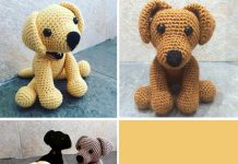Free pattern to make your very own crochet Labrador puppy